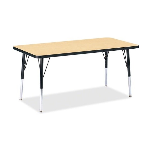 Jonti-Craft TABLE, RECTANGLE, 24X48, MP/BK JNT6403JCE011 - main